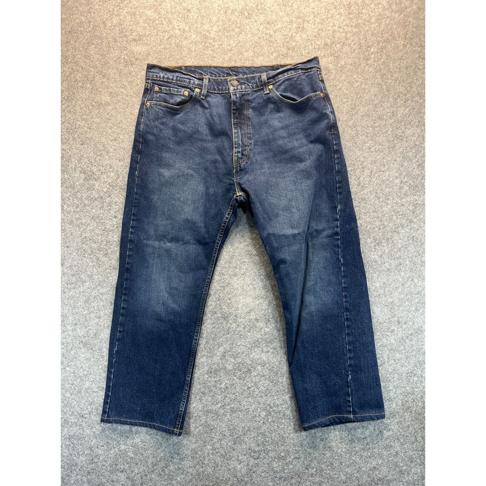 Levis Jeans‎ Men's 38x25 (Tag 38x30) 505 Straight Leg Dark Blue Men's Denim